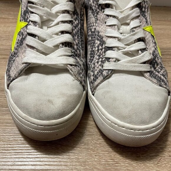 Steven By Steve Madden Women's Reeves Python Snake Neon Star Sneaker Size 8.5 - Picture 5 of 10